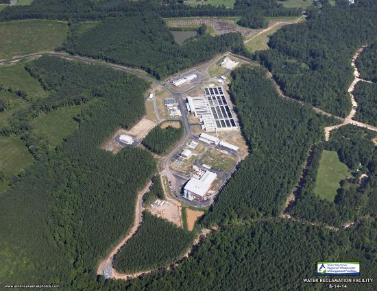 Aerial view of the Western Wake Water Reclamation Facility