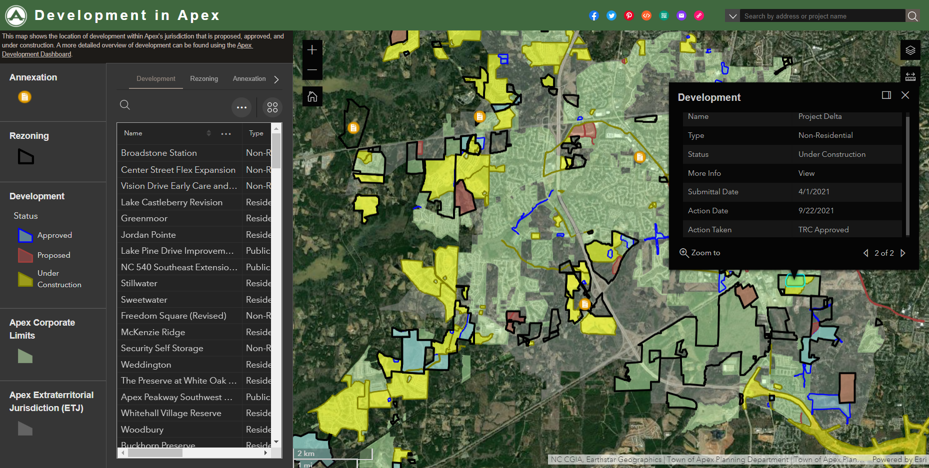 Interactive Development Map