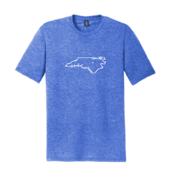 Uni-sex Deep Royal Crew Neck Script