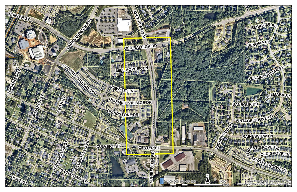 Apex Peakway North widening map