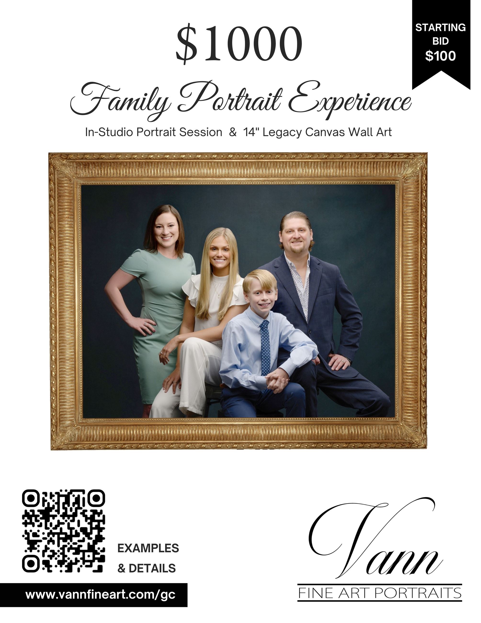 VFA Flyer to advertise Family Gift Cert